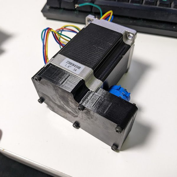 Stepper motor and printed trim mechanism