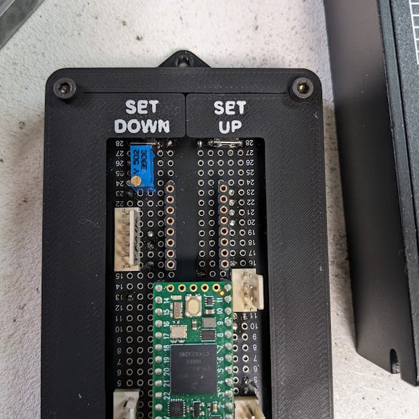 Teensy controller board and setup buttons for trim limits